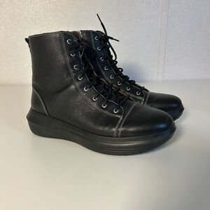 Kybun US 11.5 EU 43 Arosa Black Lace up Leather Ankle Boot Swiss technology